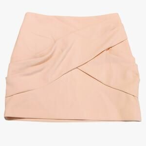 Maje Pencil Mini Skirt Drape Lined Back Zip Soft Pink Womens Size X-small
